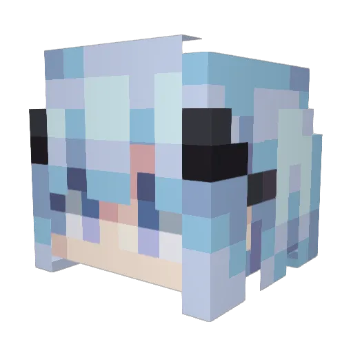 Markololz Minecraft avatar head, 3D render