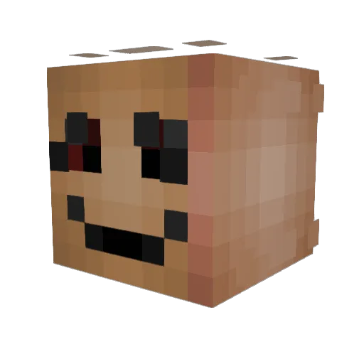 Markolom Minecraft avatar head, 3D render