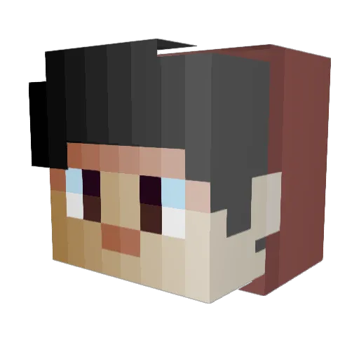 Markooj Minecraft avatar head, 3D render