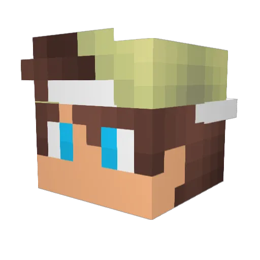 Markovsky Minecraft avatar head, 3D render