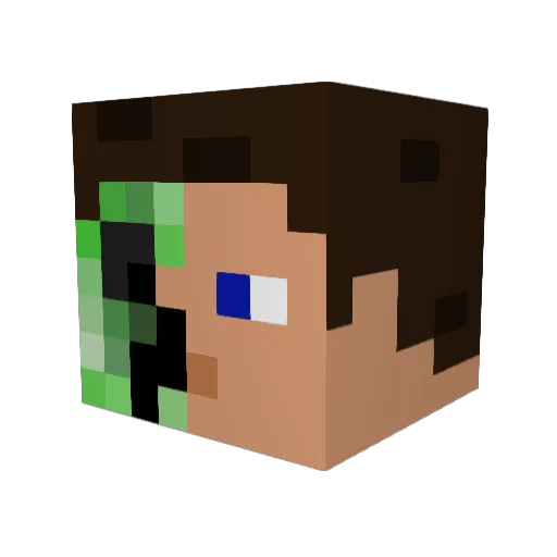 Markser1 Minecraft avatar head, 3D render