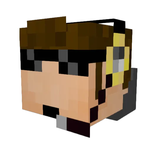 Markster15 Minecraft avatar head, 3D render