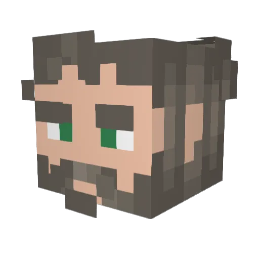 Markthallen Minecraft avatar head, 3D render