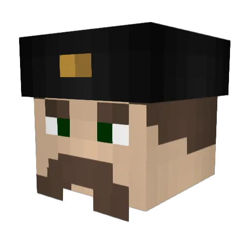 MarkusVitruvius Minecraft avatar head, 3D render