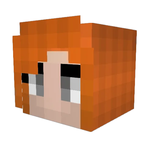 Markuseq Minecraft avatar head, 3D render