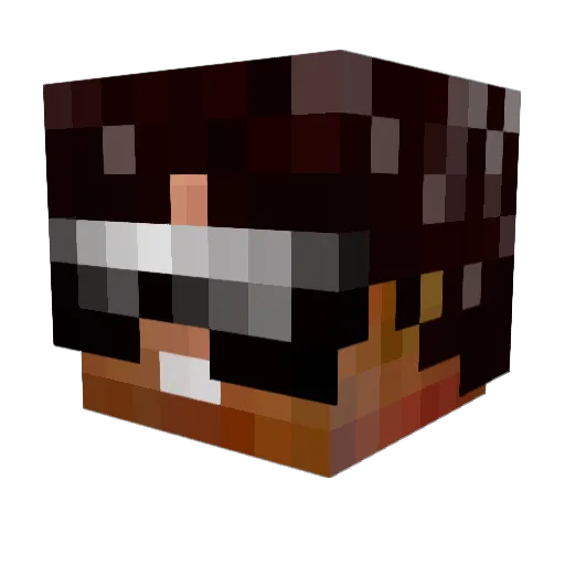 Markusface Minecraft avatar head, 3D render