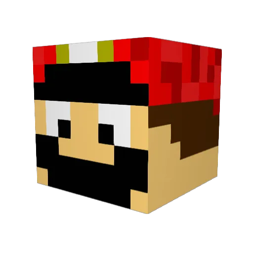 Markuthias Minecraft avatar head, 3D render