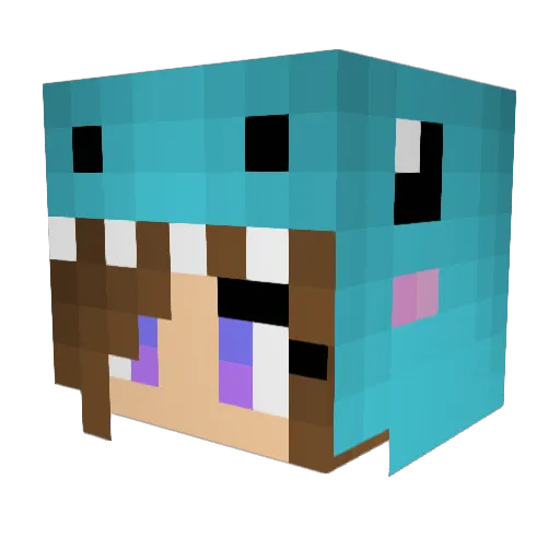 Markuza Minecraft avatar head, 3D render