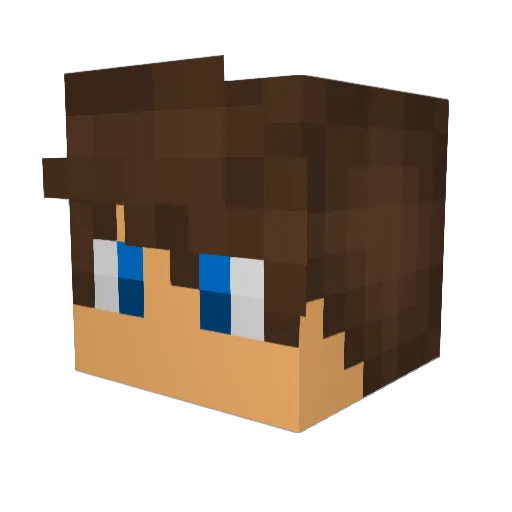 Markwellin Minecraft avatar head, 3D render