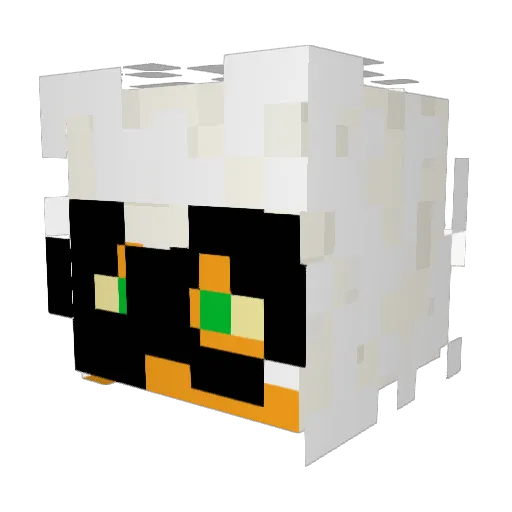 MarkyBaa Minecraft avatar head, 3D render