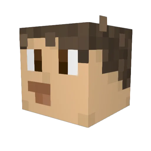 MarkyBeka Minecraft avatar head, 3D render