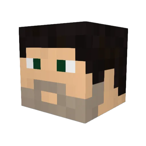 MarkyHere Minecraft avatar head, 3D render