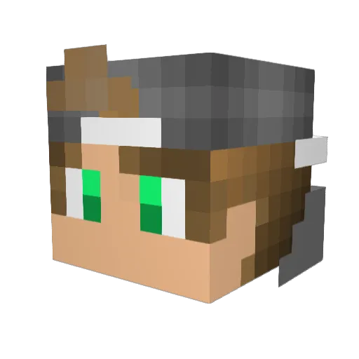 Markyy Minecraft avatar head, 3D render