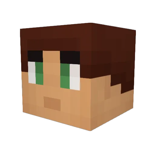 MarleYBoi Minecraft avatar head, 3D render