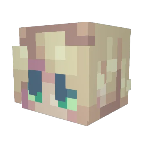 Marleegrey Minecraft avatar head, 3D render