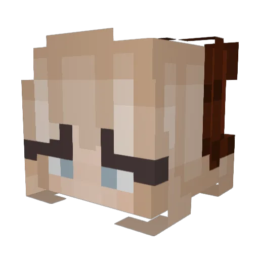 Marleen258 Minecraft avatar head, 3D render