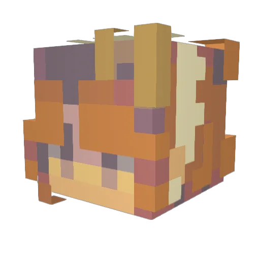 Marlef07 Minecraft avatar head, 3D render