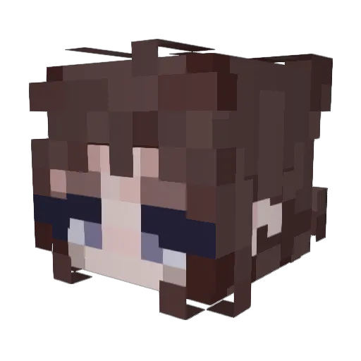 Marleleitte Minecraft avatar head, 3D render