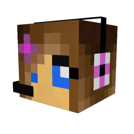 Marlene21 Minecraft avatar head, 3D render