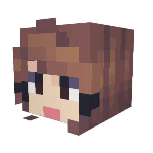 Marlenna Minecraft avatar head, 3D render