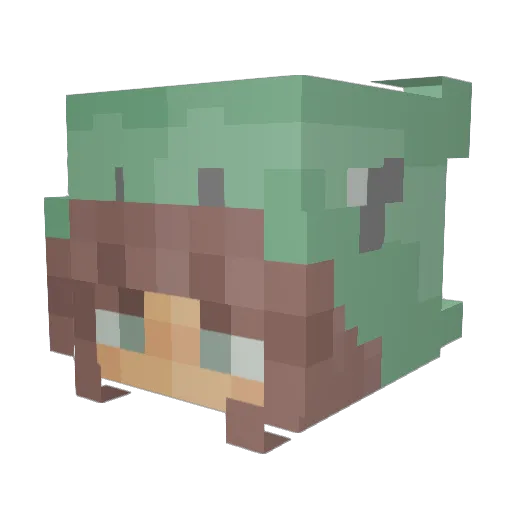 Marlenobat Minecraft avatar head, 3D render