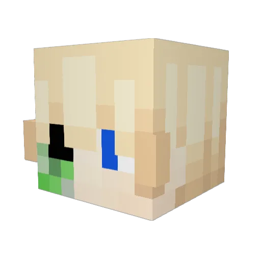 Marley444 Minecraft avatar head, 3D render