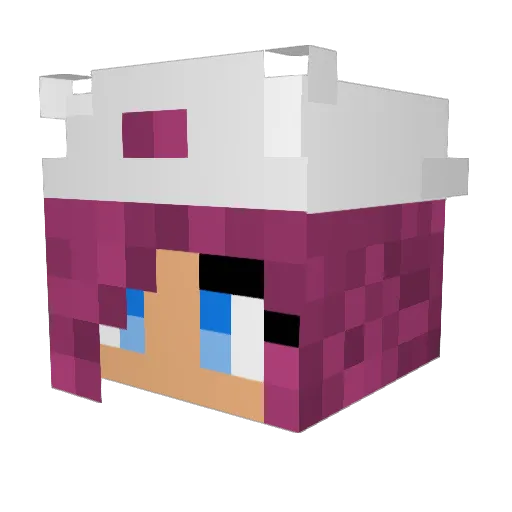 MarleyG Minecraft avatar head, 3D render