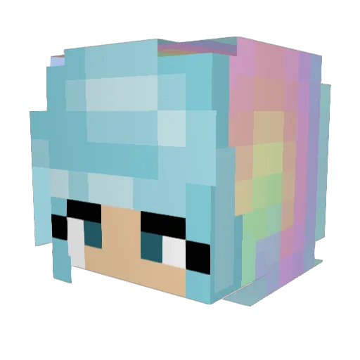Marleymii Minecraft avatar head, 3D render