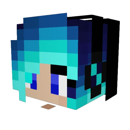 Marlicia Minecraft avatar head, 3D render