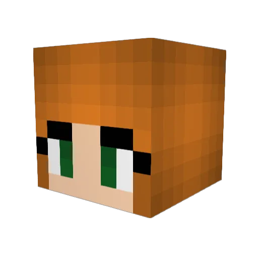 Marlie01 Minecraft avatar head, 3D render