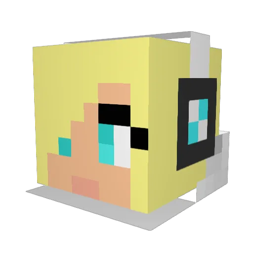 Marliemoo Minecraft avatar head, 3D render