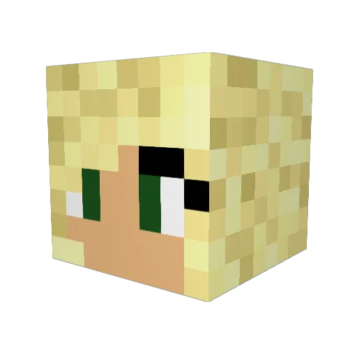 Marlies333 Minecraft avatar head, 3D render