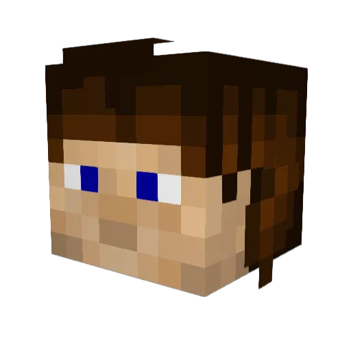 MarlinRunner Minecraft avatar head, 3D render