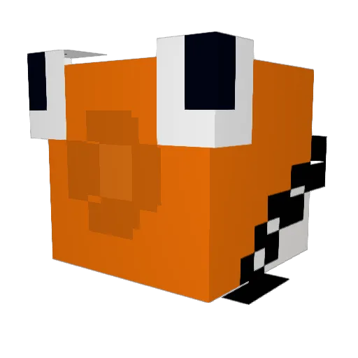 MarlinTClownfish Minecraft avatar head, 3D render