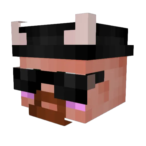 Marllon Minecraft avatar head, 3D render