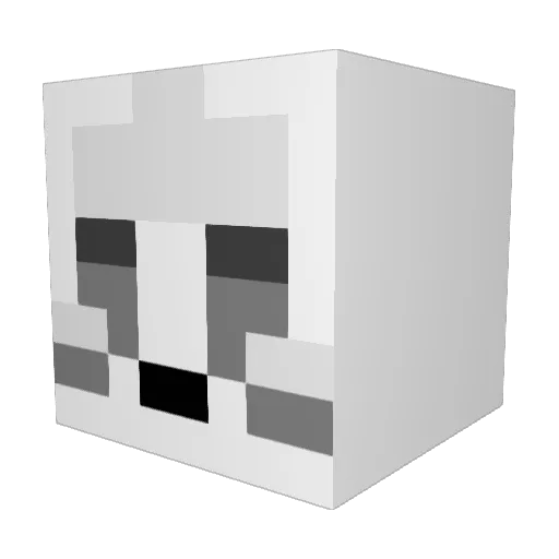 Marlnoo Minecraft avatar head, 3D render