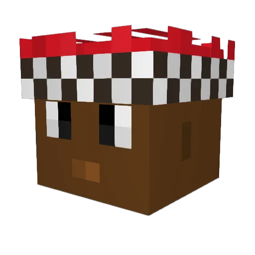 MarloStewart Minecraft avatar head, 3D render