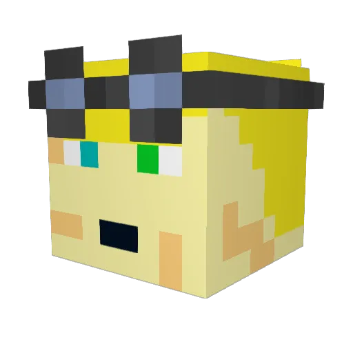 Marlo_2 Minecraft avatar head, 3D render