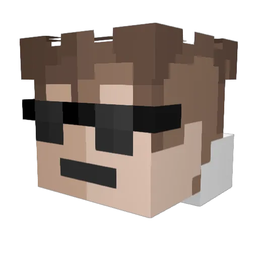 Marlod Minecraft avatar head, 3D render