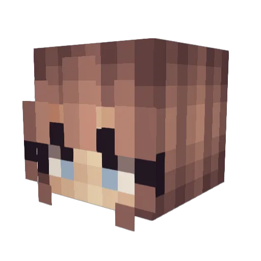 Marloeslu Minecraft avatar head, 3D render