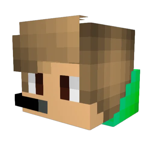 MarlonGebbi13 Minecraft avatar head, 3D render