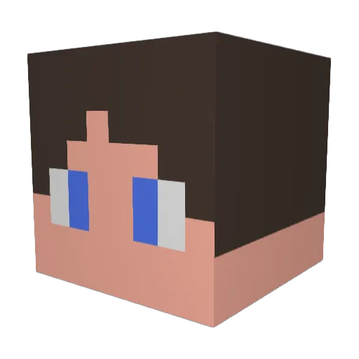 MarlonSurYoutube Minecraft avatar head, 3D render