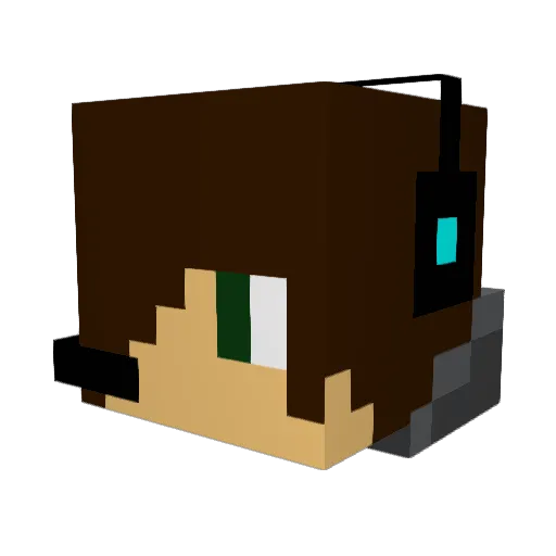 Marloncrack Minecraft avatar head, 3D render
