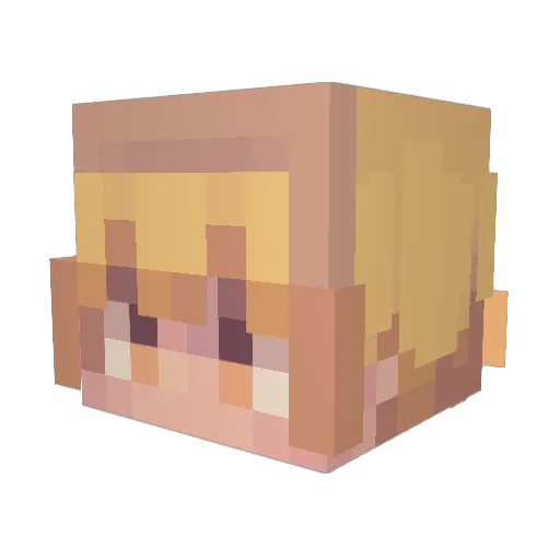 Marlonge Minecraft avatar head, 3D render