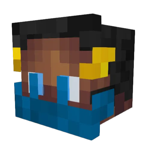 Marlow187 Minecraft avatar head, 3D render