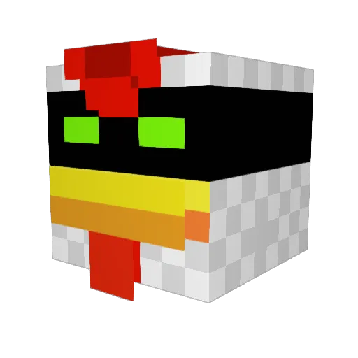 Marlowe47 Minecraft avatar head, 3D render