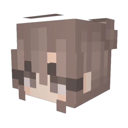 MarlyLlamaII Minecraft avatar head, 3D render
