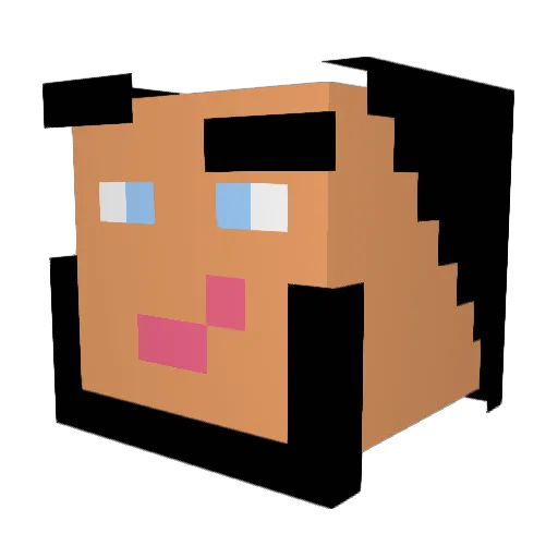 Marmatas Minecraft avatar head, 3D render