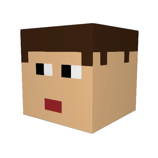 Marmeladik13 Minecraft avatar head, 3D render