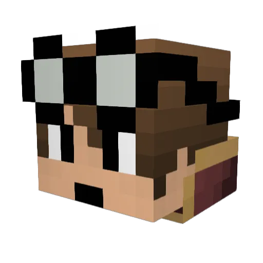 Marmeleiro Minecraft avatar head, 3D render